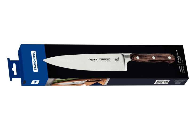Coltello da chef Tramontina Century, lama forgiata da 20 cm, manico in Technobois