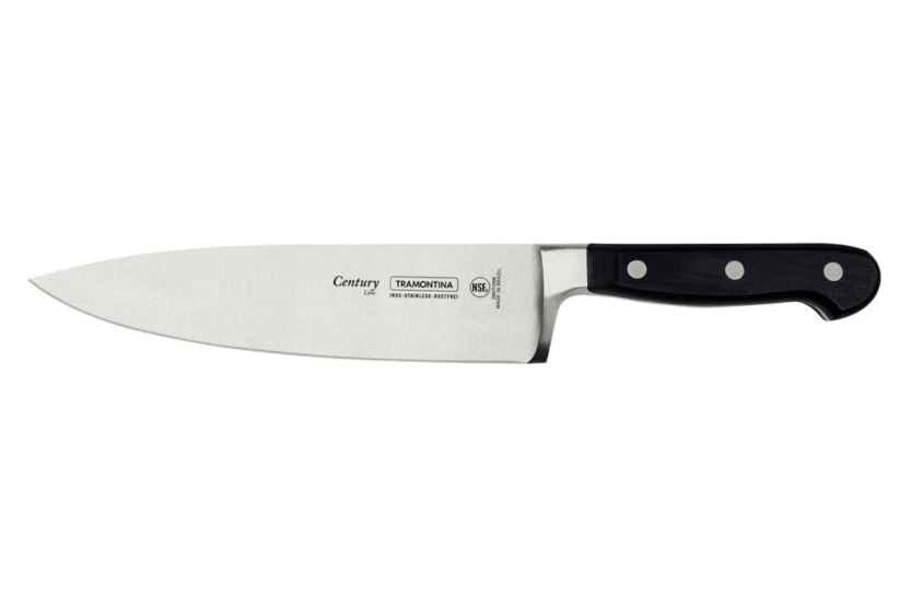 Tramontina Century coltello da chef 20 cm lama forgiata manico in policarbonato nero