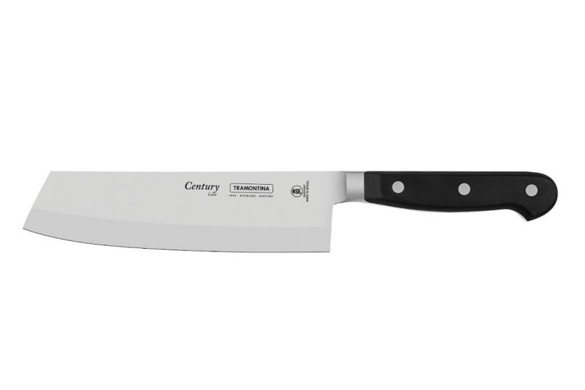 Faca Nakiri Tramontina Century 18cm lâmina forjada cabo em policarbonato preto