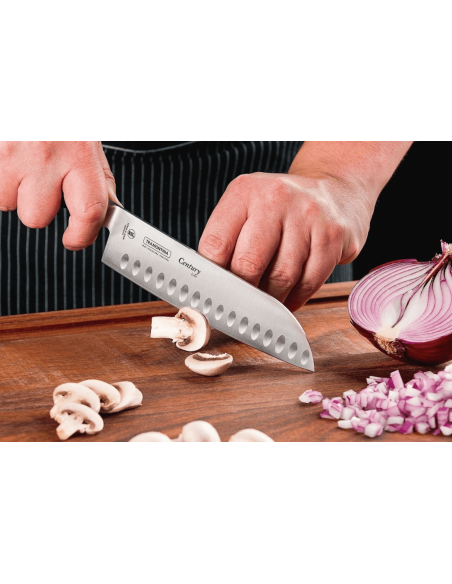 Tramontina Century santoku veitsi 13cm taottu terä musta polykarbonaattikahva