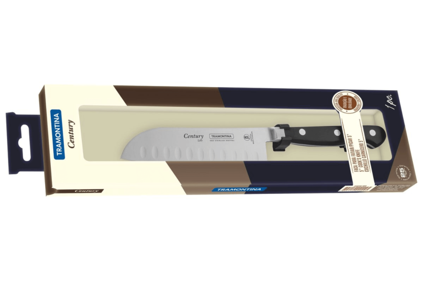 Tramontina Century santoku knife 13cm forged blade black polycarbonate handle