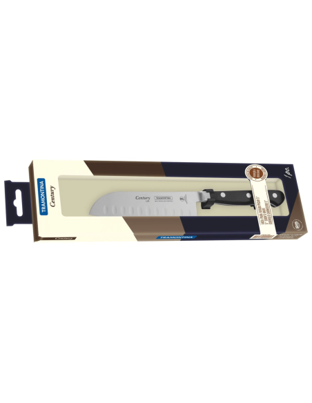 Cuchillo Tramontina Century santoku con hoja forjada de 13 cm y mango de policarbonato negro