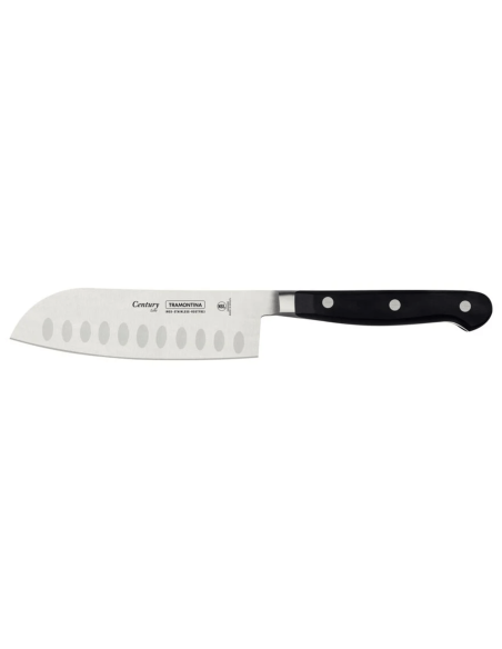 Coltello santoku Tramontina Century con lama forgiata da 13 cm e manico in policarbonato nero
