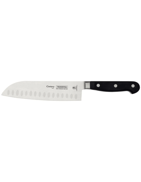 Tramontina Century santoku veitsi 18cm taottu terä musta polykarbonaattikahva musta polykarbonaattikahva