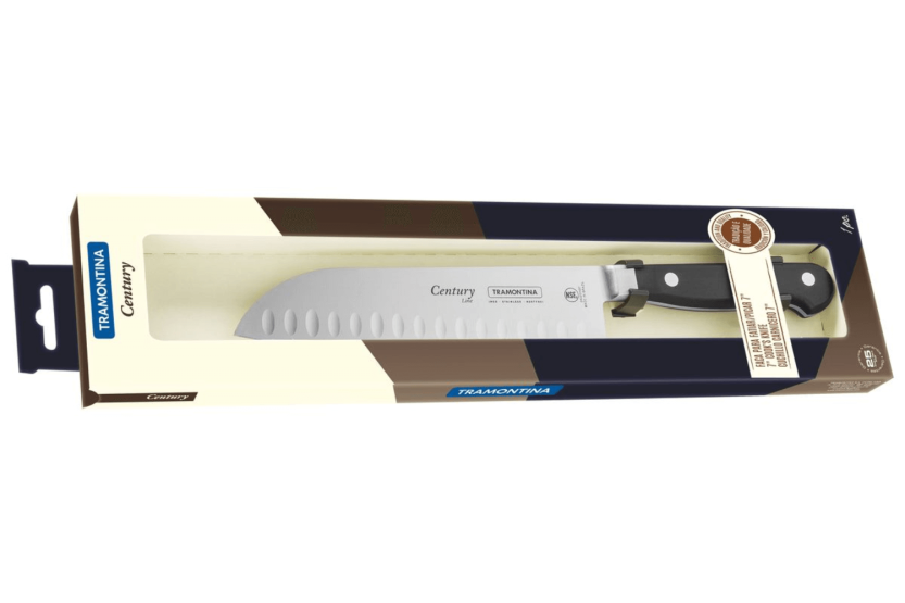 Tramontina Century santoku knife 18cm forged blade black polycarbonate handle