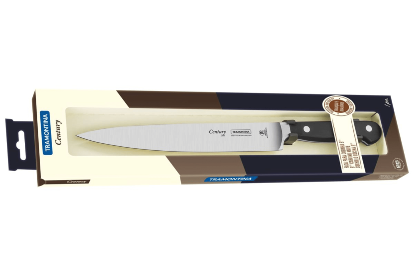 Tramontina Century universalkniv 20 cm smidd blad, svart polykarbonatskaft