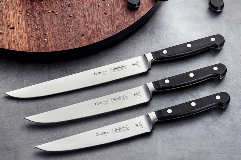 Coltello multiuso Tramontina Century con lama forgiata da 25 cm e manico in policarbonato nero