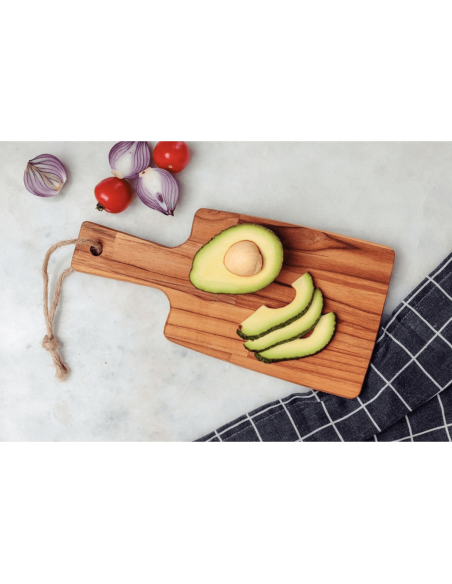 Tramontina Tagliere da cucina in legno di teak FSC 30x15x1,5 cm