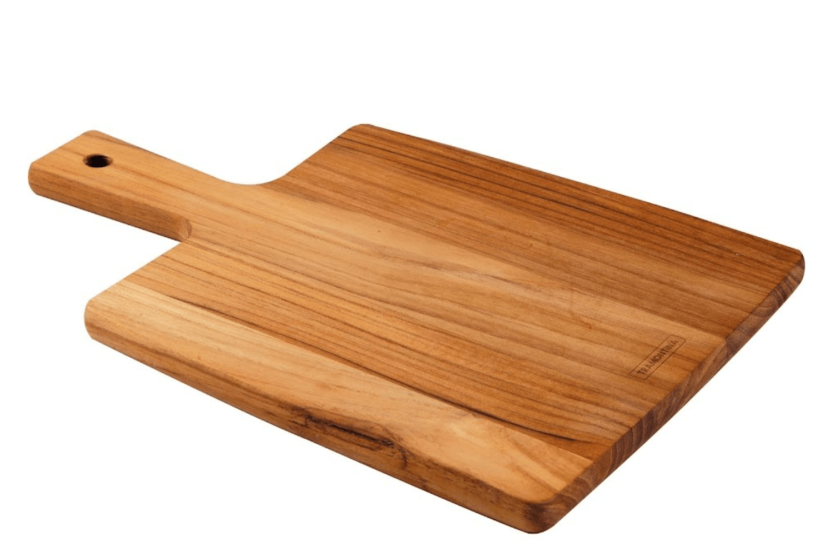 Tábua de cortar para cozinha Tramontina em madeira de teca FSC 34x23x1,5cm