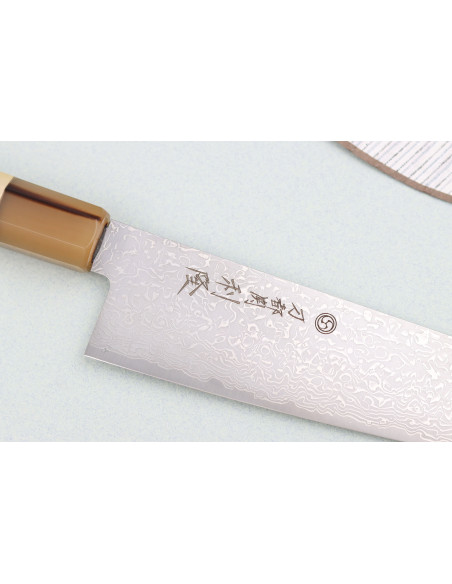 Toshitaka Suminagashi SG2 Damaskus 18cm japansk santokukniv