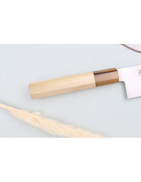 Toshitaka Suminagashi SG2 Damaskus 18cm japansk santokukniv
