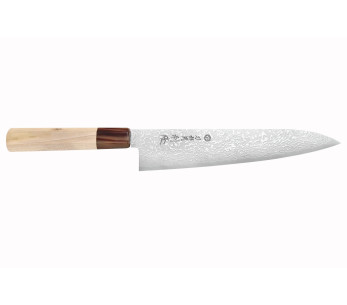 21 cm Toshitaka Suminagashi SG2 Damaskus kockkniv, handgjord i Japan