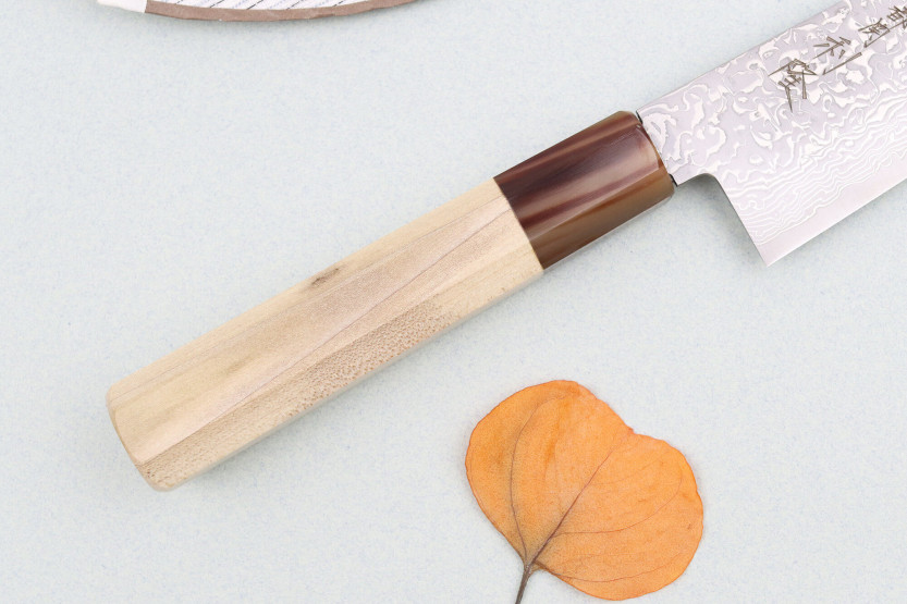 21 cm Toshitaka Suminagashi SG2 Damaskus kockkniv, handgjord i Japan