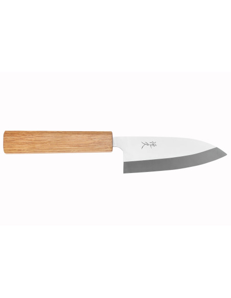Coltello giapponese Tsunehisa AUS8 12 cm ko-deba con manico in quercia