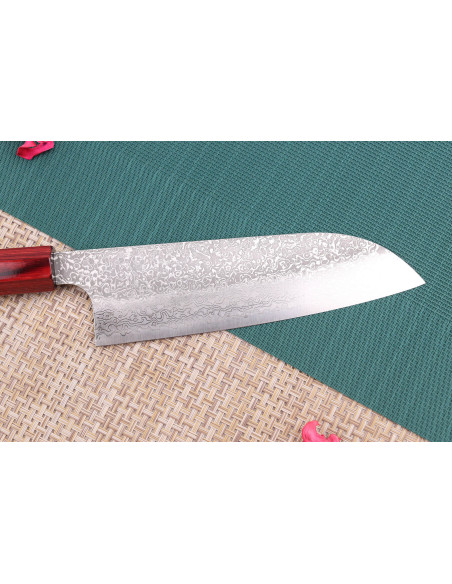 Kei Kobayashi SG2 Damaskus 17cm handgjord japansk santokukniv