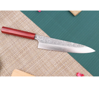Handwerkliches japanisches Kochmesser Kei Kobayashi SG2 Damast 21cm 2