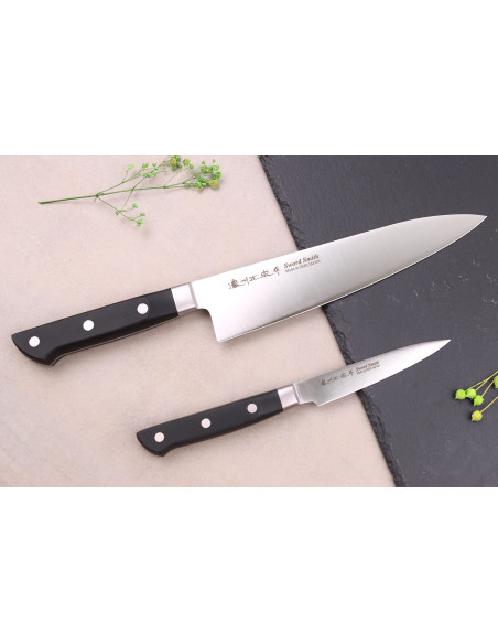 Estuche 2 cuchillos japoneses Satake ABS chef 21cm + office 9cm