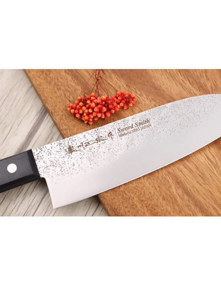 Set mit 3 japanischen Messern Satake Nashiji santoku + nakiri + office