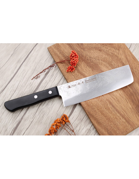 Satake Nashiji 3 japanese knives set santoku + nakiri + office