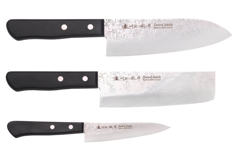 Satake Nashiji 3 japanska knivar set santoku + nakiri + office