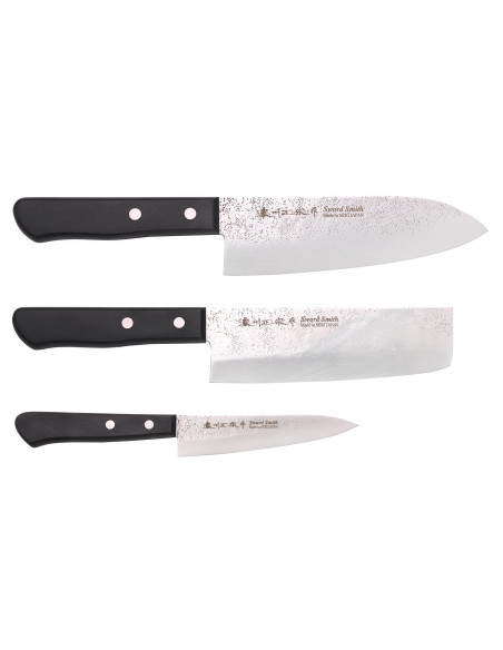Satake Nashiji 3 japanilaista veitsisarjaa santoku + nakiri + toimisto