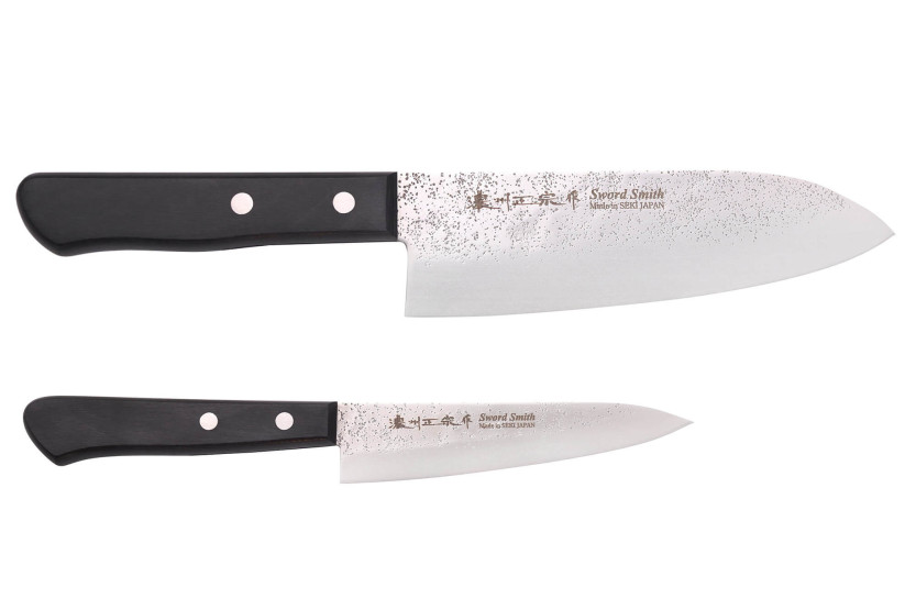 Set mit 2 japanischen Messern Satake Nashiji santoku + office