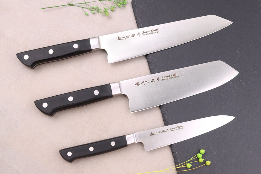 Set van 3 Satake ABS Japanse messen bunka 20cm + bunka 17cm + office 13,5cm