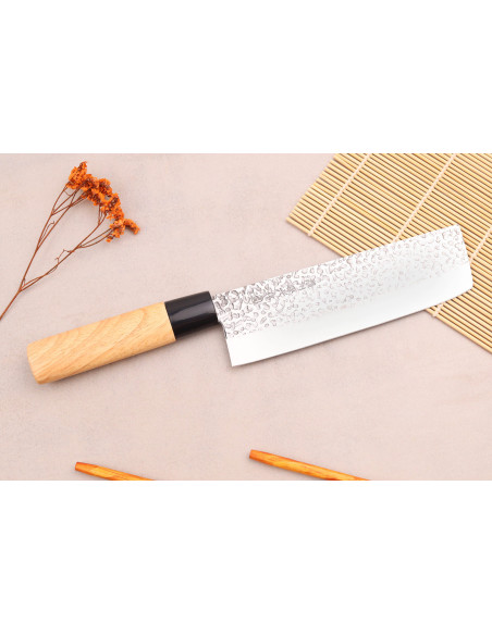 Couteau nakiri 17cm japonais Satake Magoroku Saku en magnolia