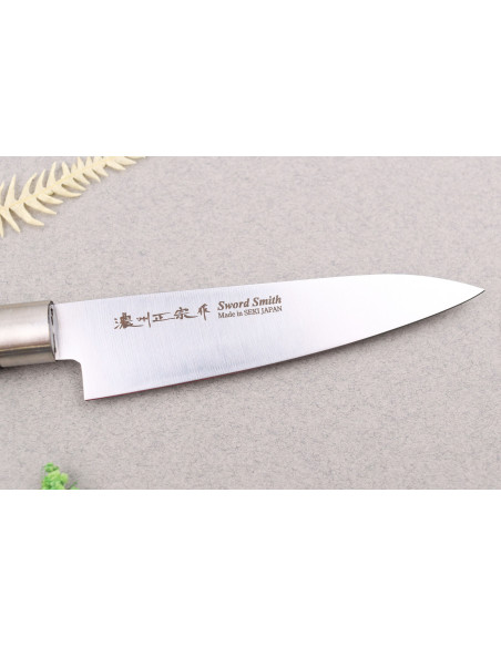 Set of 3 Satake Masamune Saku nakiri + santoku + office japanese knives