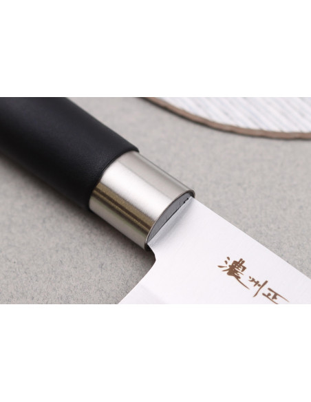 Coltello da deba giapponese Satake Masamune Saku da 16 cm in PP nero