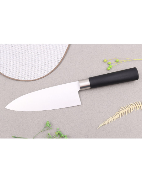 16cm Satake Masamune Saku japans deba mes in zwart PP