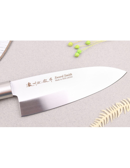 16cm Satake Masamune Saku japansk deba-kniv i svart PP