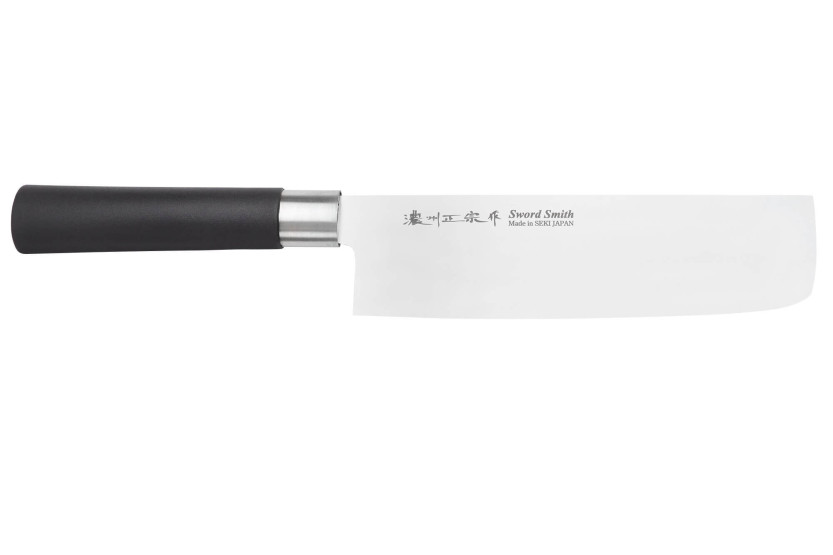 17cm Japans Satake Masamune Saku nakiri mes in zwart PP