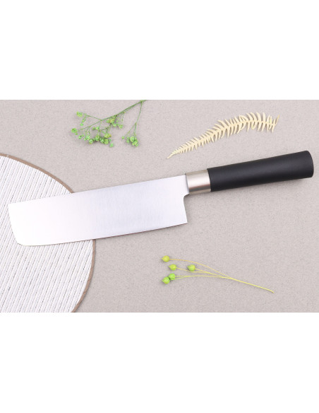 Nakiri-Messer 17cm japanisch Satake Masamune Saku aus schwarzem PP