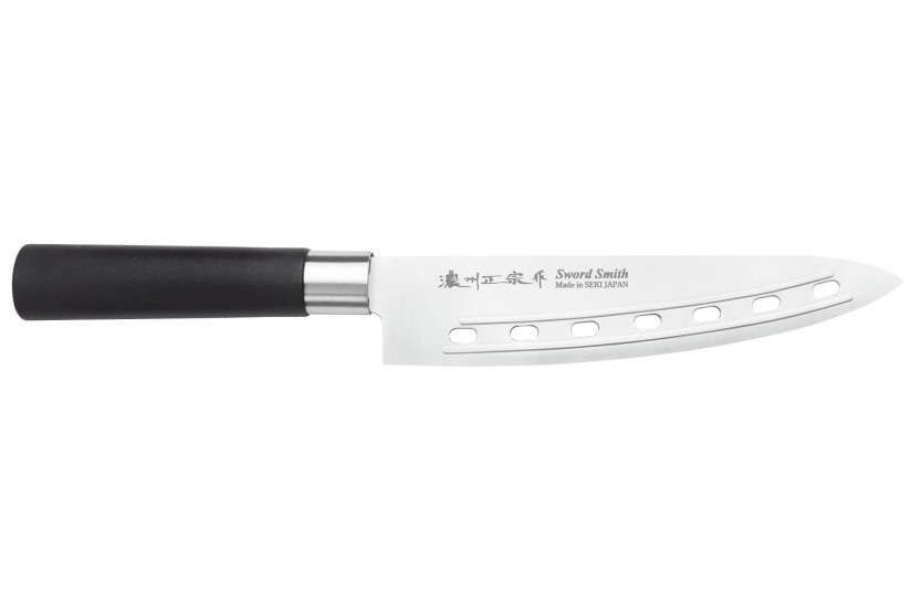 18cm Japans Satake Masamune Saku opengewerkt koksmes in zwart PP