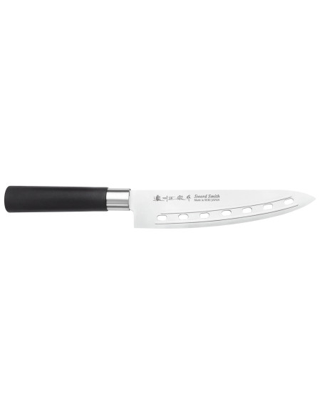18cm Japans Satake Masamune Saku opengewerkt koksmes in zwart PP