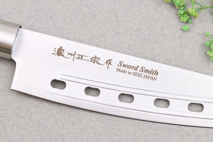 18cm Japans Satake Masamune Saku opengewerkt koksmes in zwart PP