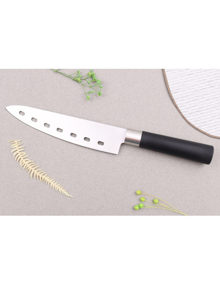 18cm Japans Satake Masamune Saku opengewerkt koksmes in zwart PP