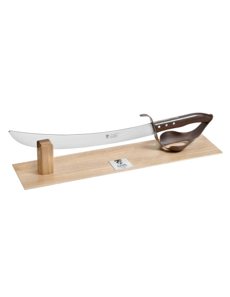 Espada de champanhe Claude Dozorme cabo em pau-rosa lâmina em aço inoxidável 34 cm