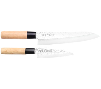 Set om 2 Satake Magoroku Saku japanska knivar kock + deba