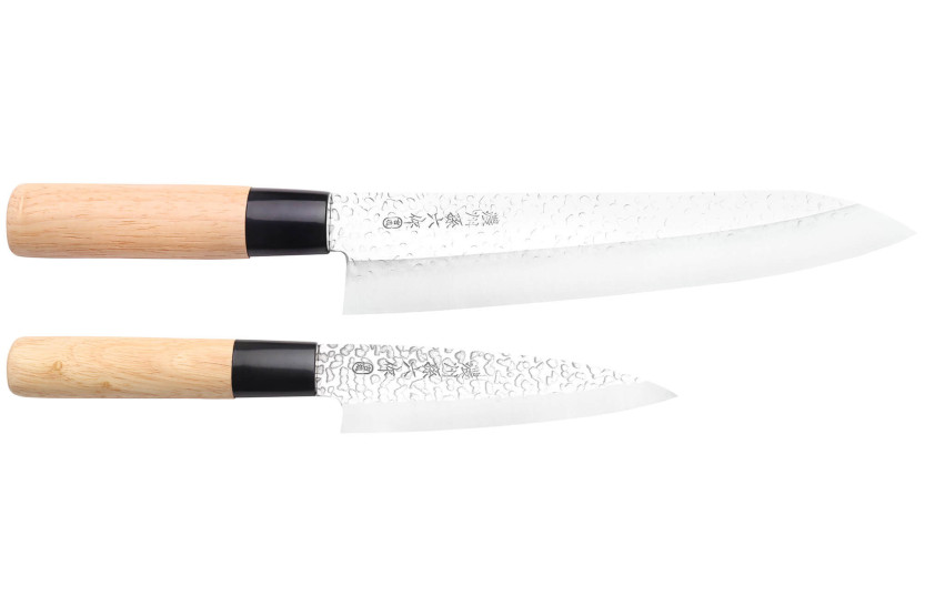 Conjunto de 2 facas japonesas Satake Magoroku Saku chef + deba