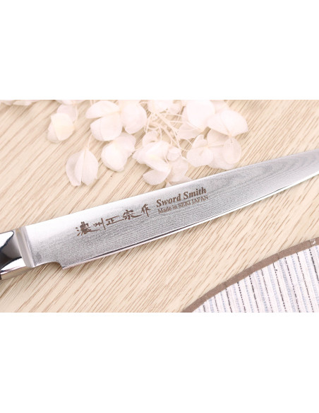 12cm Satake damascus japans schilmesje 69 lagen