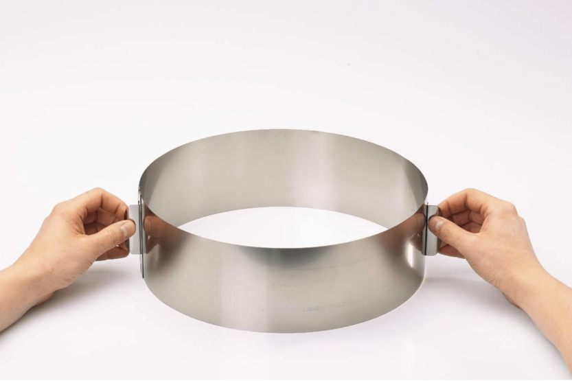 Anello per torte estensibile in acciaio inox Gefu Tondo, altezza 8,5 cm
