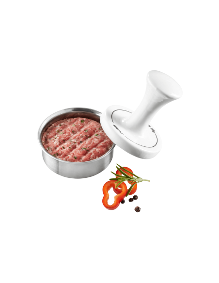 Gefu Spark burger press for mini-burgers in stainless steel and porcelain