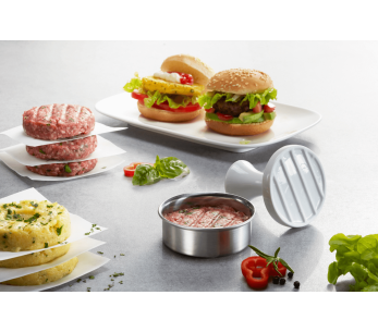 Gefu Spark burgerpresse for miniburgere i rustfritt stål og porselen 2