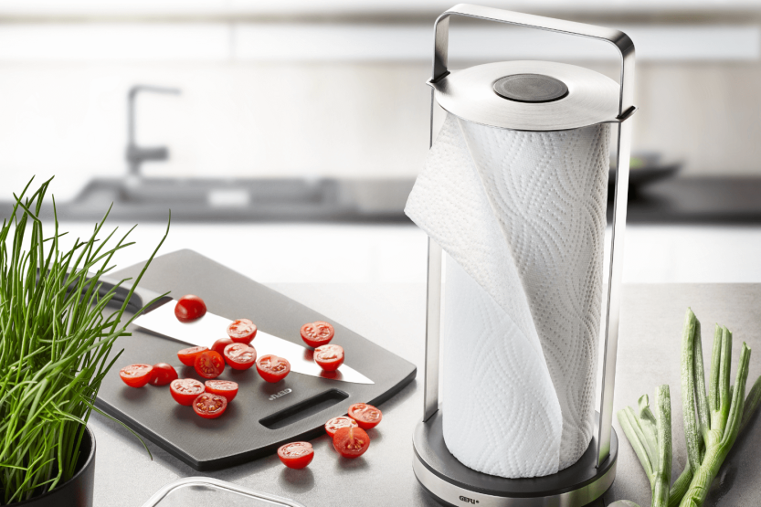 Portarrollos de cocina Gefu Smartline acero inoxidable/polímero 34cm