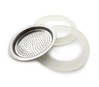 Replacement filter for Gefu Emilio 4-cup Italian coffee maker + 2 gaskets 2