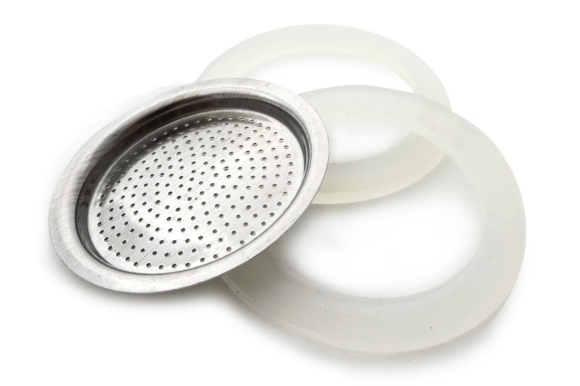Filtro de recambio para cafetera italiana Gefu Emilio 4 tazas + 2 juntas