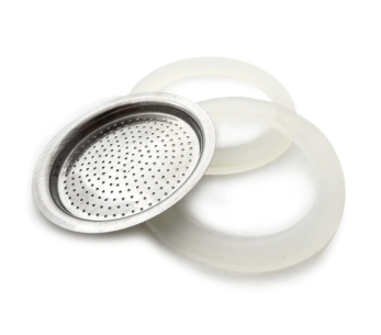 Replacement filter for Gefu Nando 4-cup Italian coffee maker + 2 gaskets 2