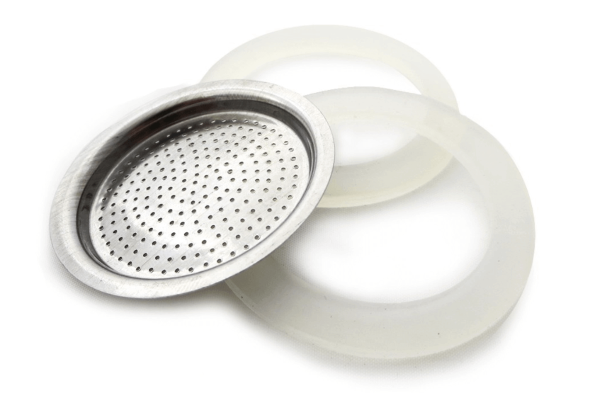 Udskiftningsfilter til Gefu Nando 4-kops italiensk kaffemaskine + 2 pakninger